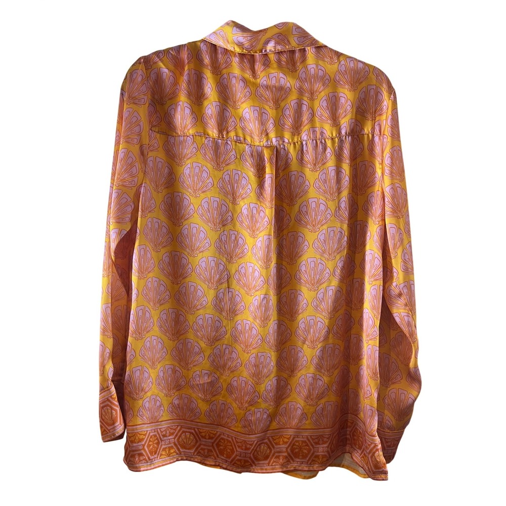 Show Me Your Mumu Seashell Print Button Down Pajama Shirt ONLY Size S - Picture 7 of 7